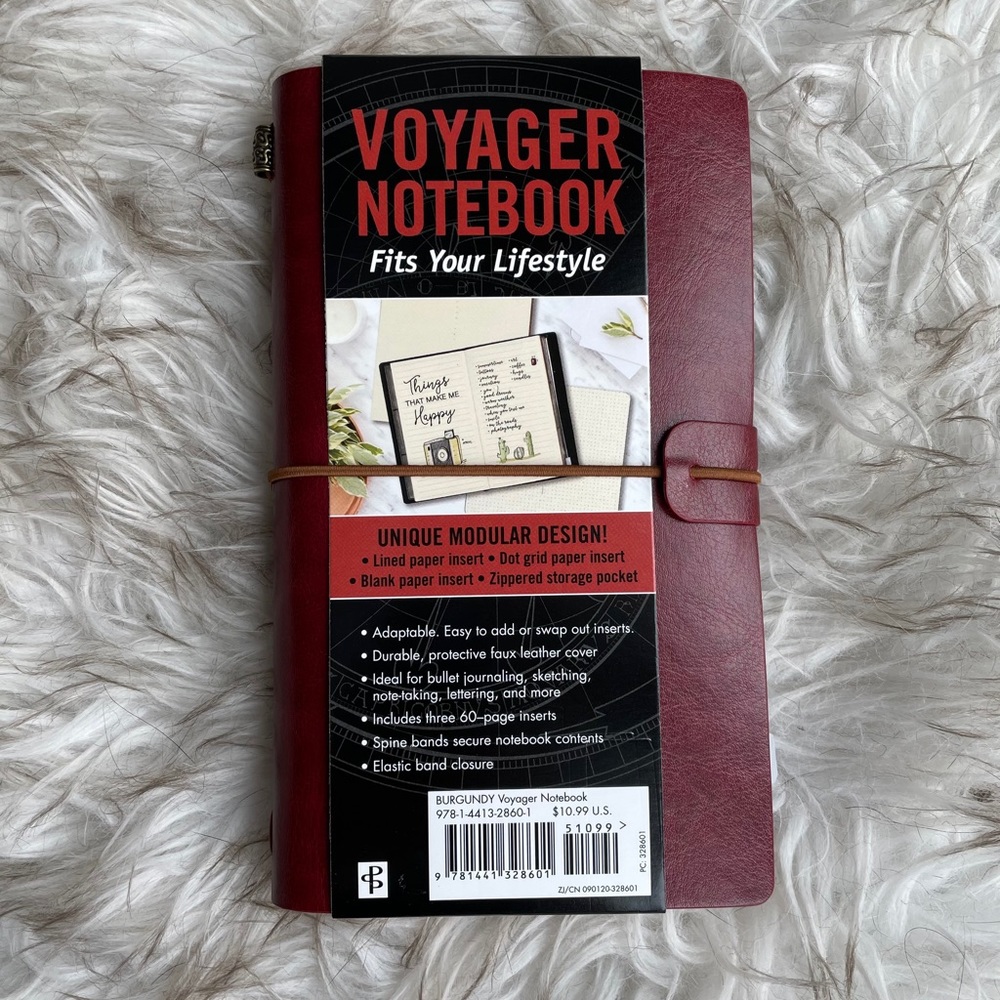 Brand new burgundy leather Voyager Notebook